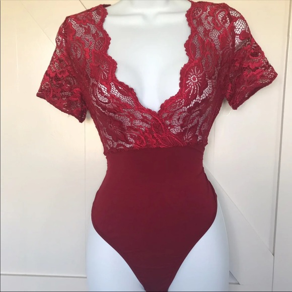 NWOT Sexy red bodysuit lingerie - Picture 5 of 5